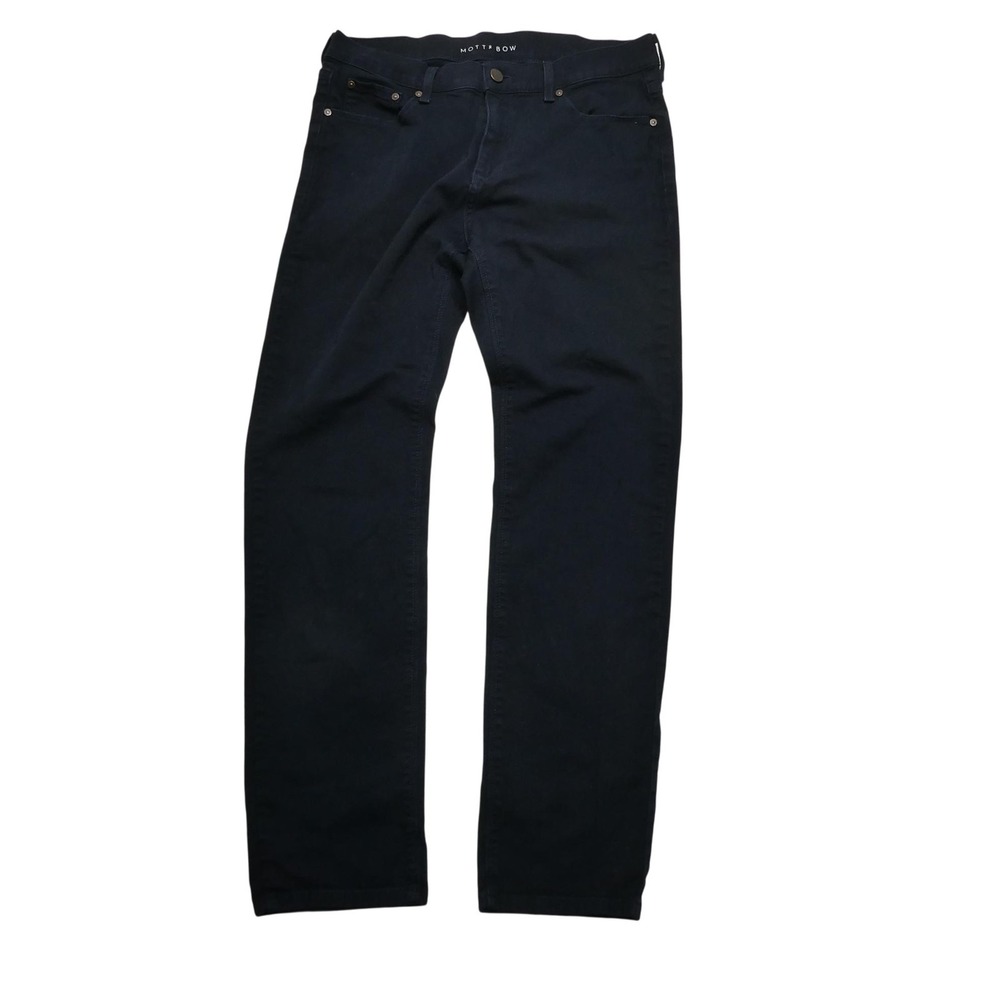 Mott & Bow Slim Mercer Jeans Mens 30x32 Navy Blue Stretch Denim Straight Leg